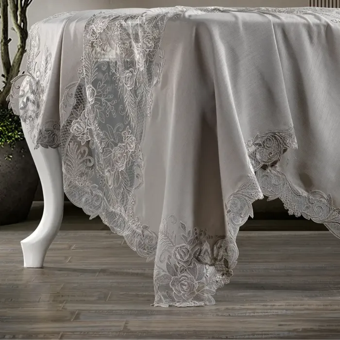 Flora Masa Örtüsü / Gri - 2