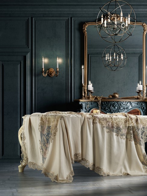 Flora Masa Örtüsü Krem/Cappuccino - Zebra Casa