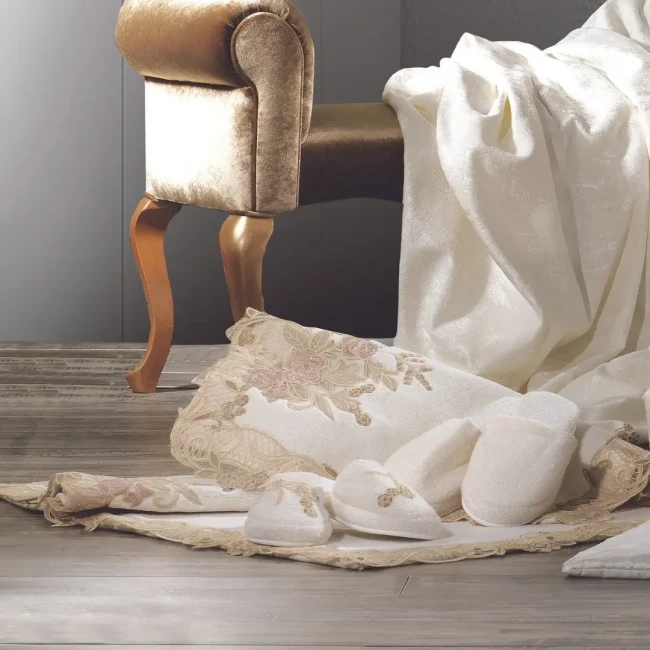 Flora 2'li Paspas Krem / Cappuccino Paspas Takımı