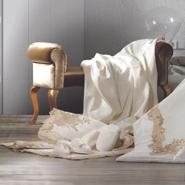 Flora 2'li Paspas Krem / Cappuccino Paspas Takımı - Zebra Casa (1)