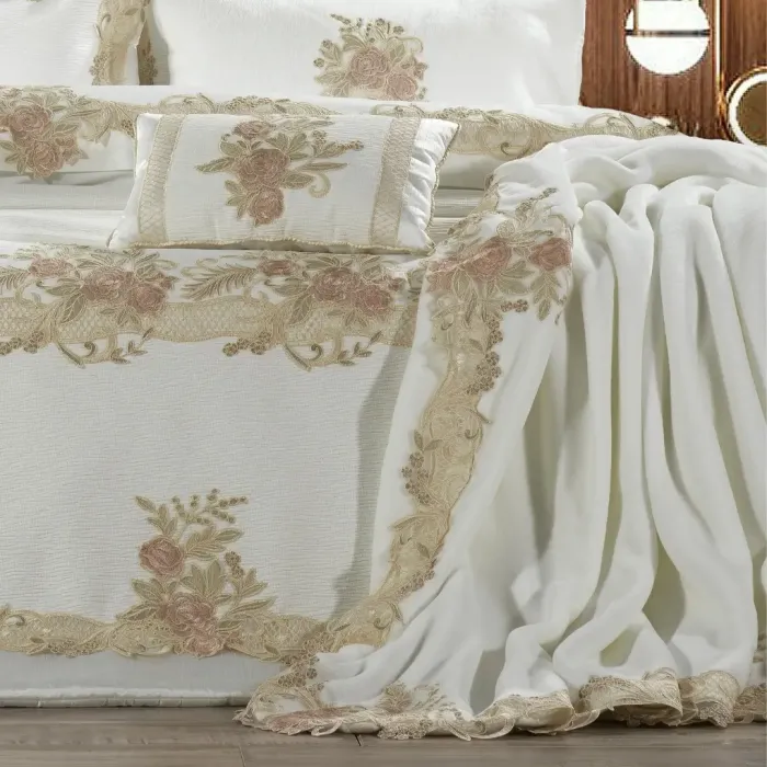 Flora 3'lü Set / Krem-Cappuccino - 5