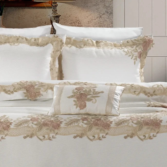 Flora Bedspread Set / Cream - Capp - 5