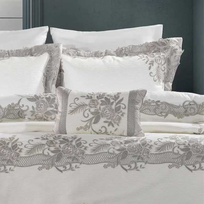 Flora Bedspread Set / Grey - 4