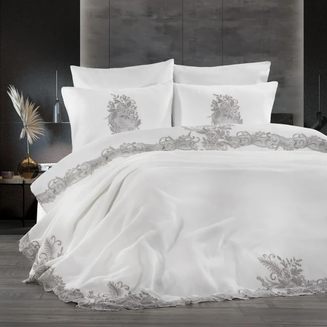 Flora 7 Pcs. Blanket Set / Grey 