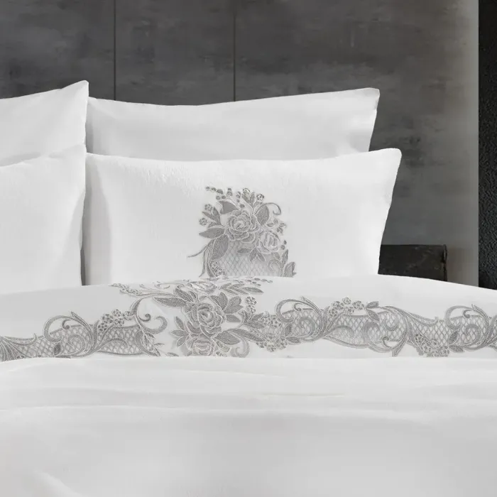 Flora 7 Pcs. Blanket Set / Grey - 5