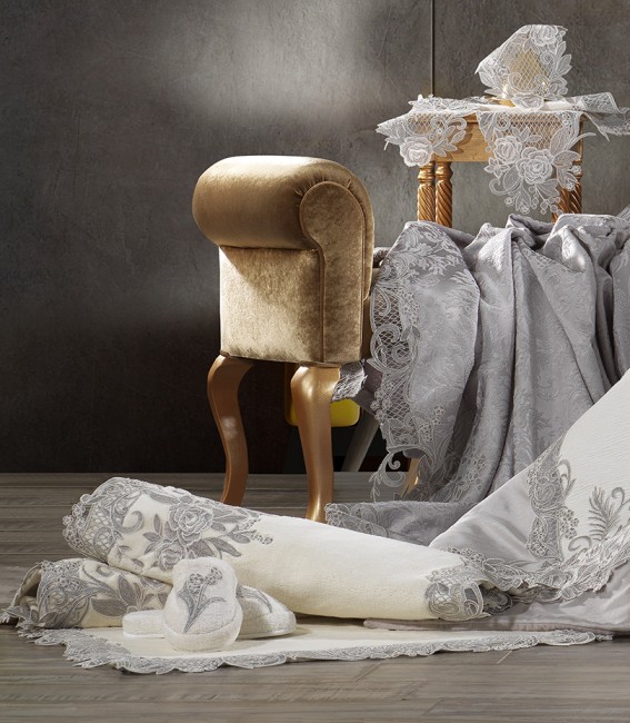 Flora 2'li Gri Paspas Takımı - Zebra Casa