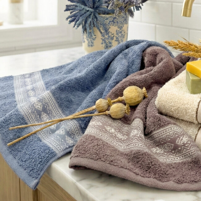 Fresk 4'lü Havlu Seti 50x90cm - Zebra Casa