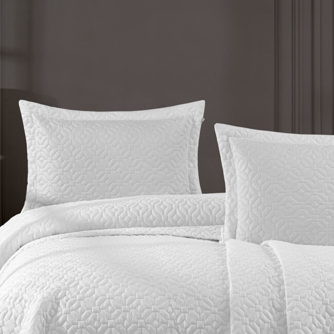 Frezya Çift Kişilik Yatak Örtüsü Takımı / Krem - Zebra Casa (1)