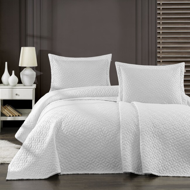 Frezya Çift Kişilik Yatak Örtüsü Takımı / Krem - Zebra Casa