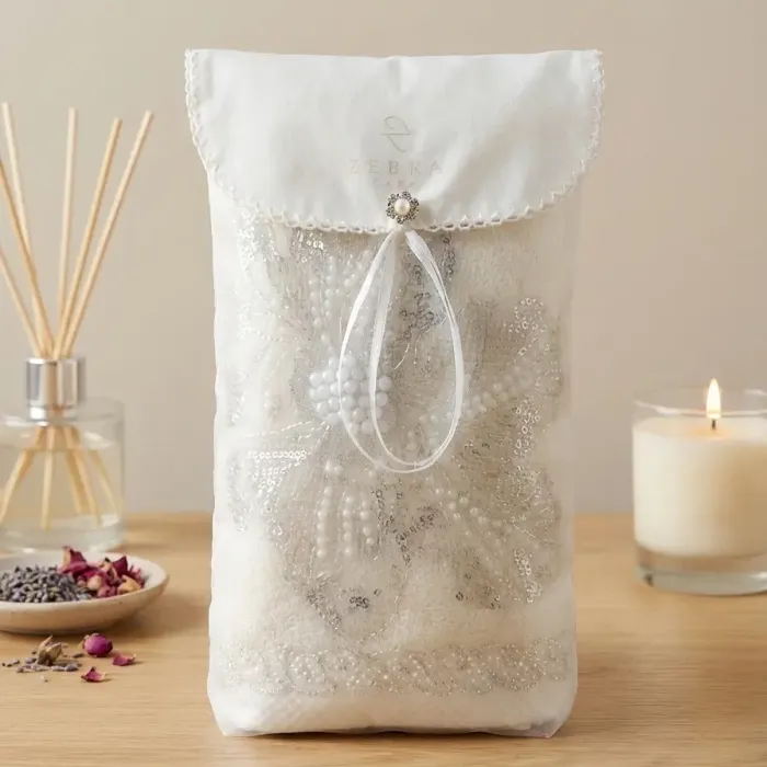 Gisele Çeyizlik Keseli Havlu - 1