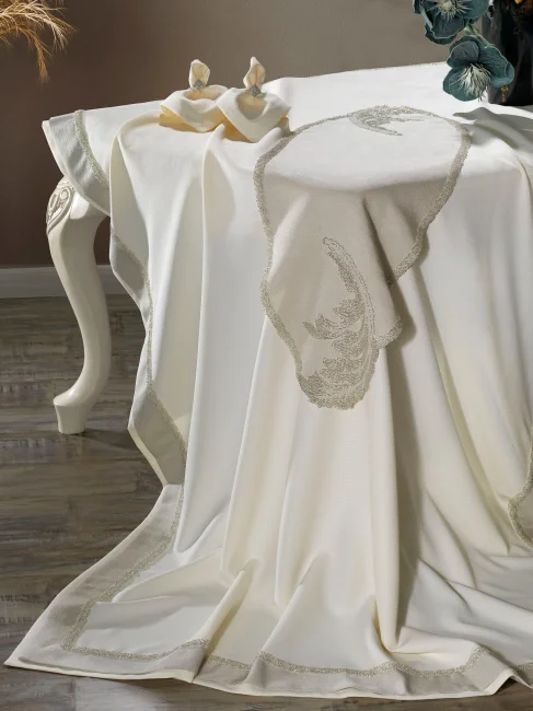 Gisele Masa Örtüsü Takımı / Gri 