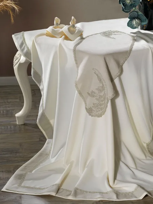 Gisele Masa Örtüsü Takımı / Gri - 1