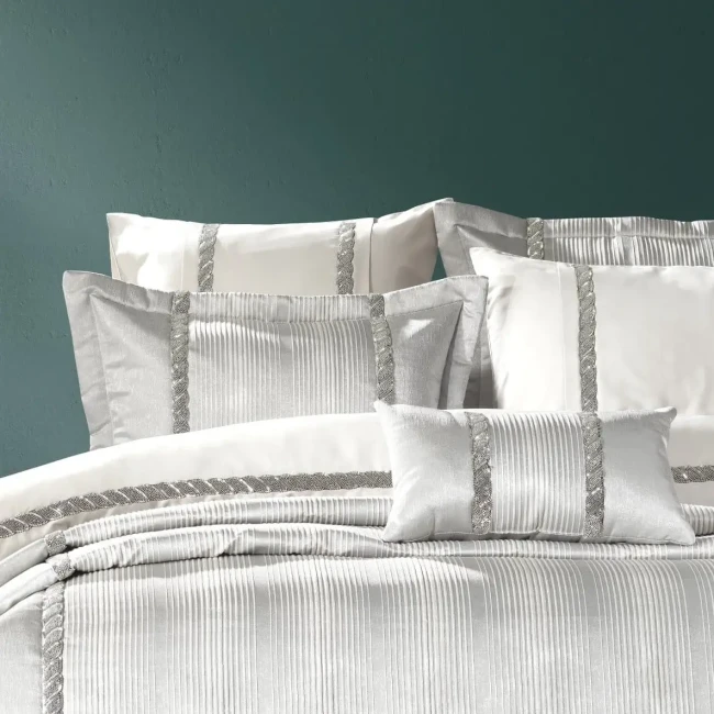 Grace 10 Parça Çeyiz Yatak Seti / Gri - Zebra Casa (1)