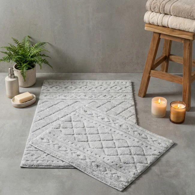 Henra Pamuk Paspas Seti / Açık Gri - 1