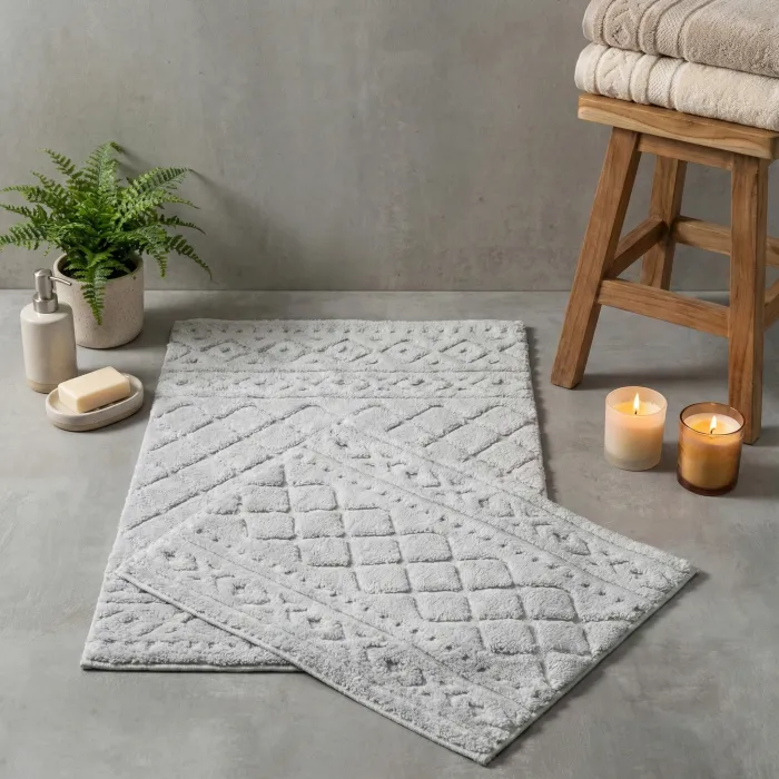 Henra Pamuk Paspas Seti / Açık Gri - 1