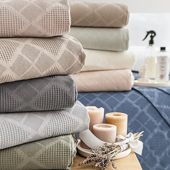 Jakar Tek Kişilik Pamuk Pike / Bej ve 400 ml Oda Kokusu - 4