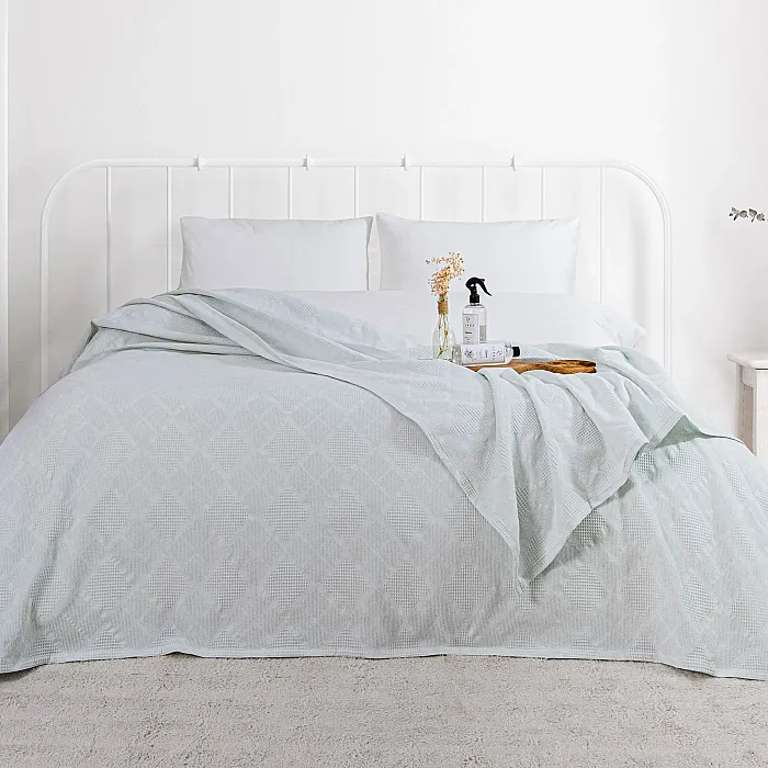 Jakar Tek Kişilik Pamuk Pike / Mint ve 400 ml Oda Kokusu - 1