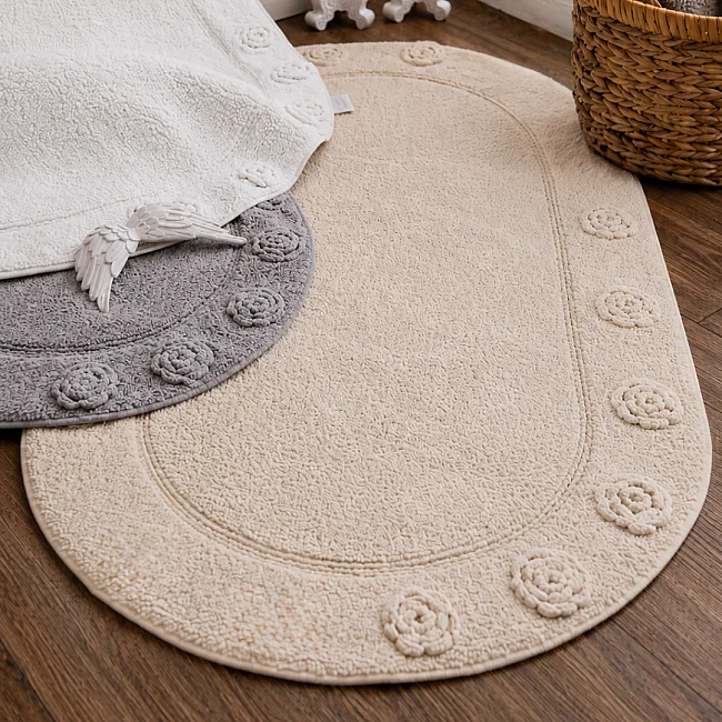 Janet %100 Pamuk 80x120 Banyo Paspası – Bej - Zebra Casa