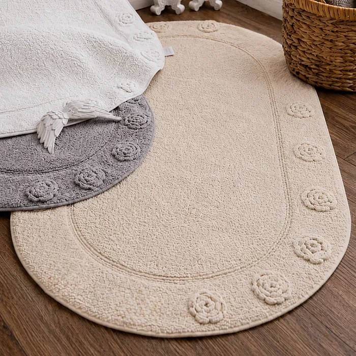Janet %100 Pamuk 80x120 Banyo Paspası – Bej - 1