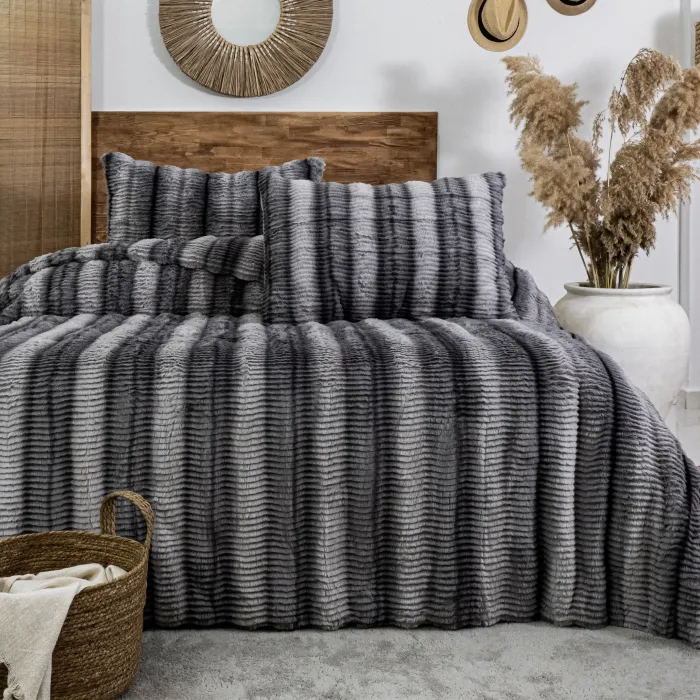 Jenny Çift Kişilik Comforter Set / Antrasit - 2