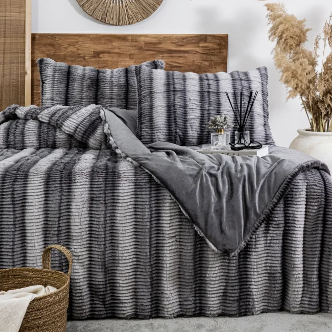 Jenny Çift Kişilik Comforter Set / Antrasit 
