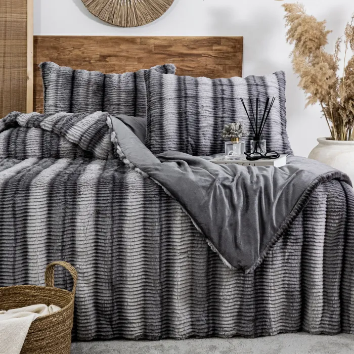 Jenny Çift Kişilik Comforter Set / Antrasit - 1