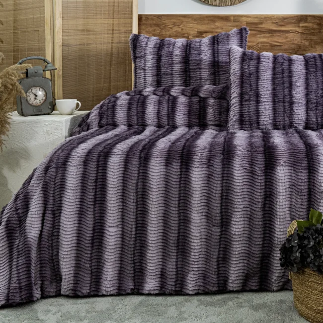 Jenny Çift Kişilik Comforter Set / Mürdüm - 5