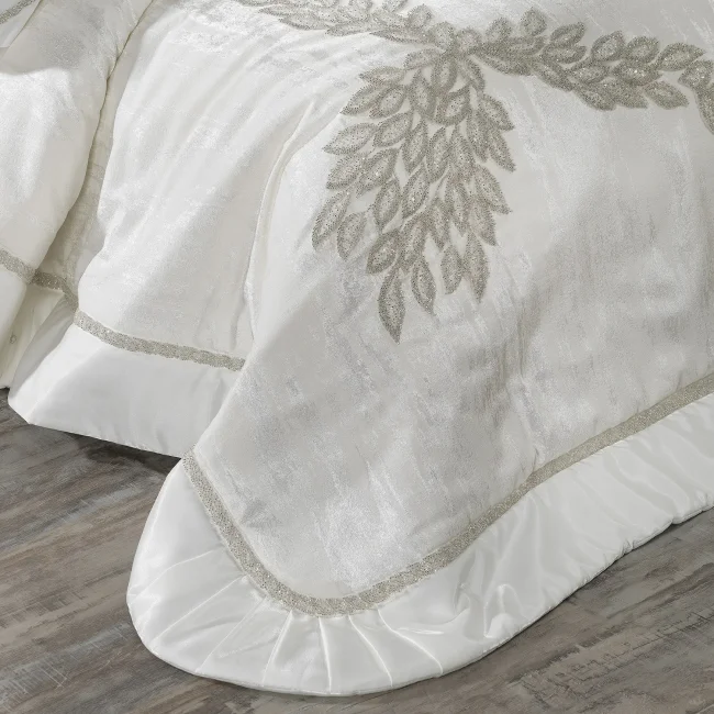 Karen 24 Parça Premium Çeyiz Yatak Seti / Krem - 6