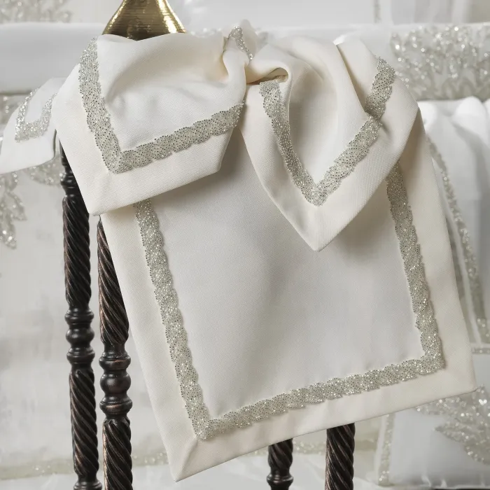 Karen 24 Parça Premium Çeyiz Yatak Seti / Krem - 5