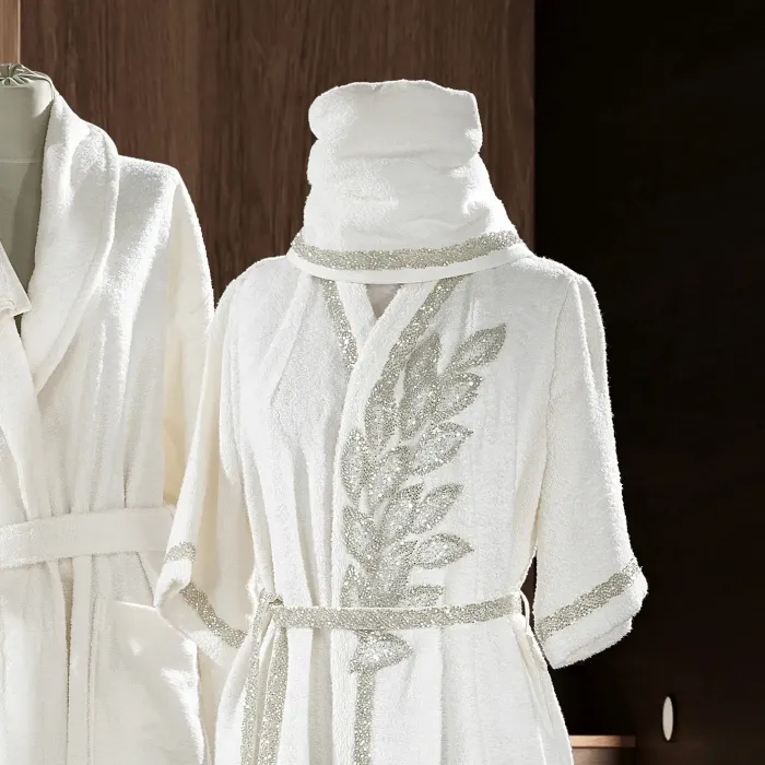 Karen Balayı Bornozu/Krem - 2