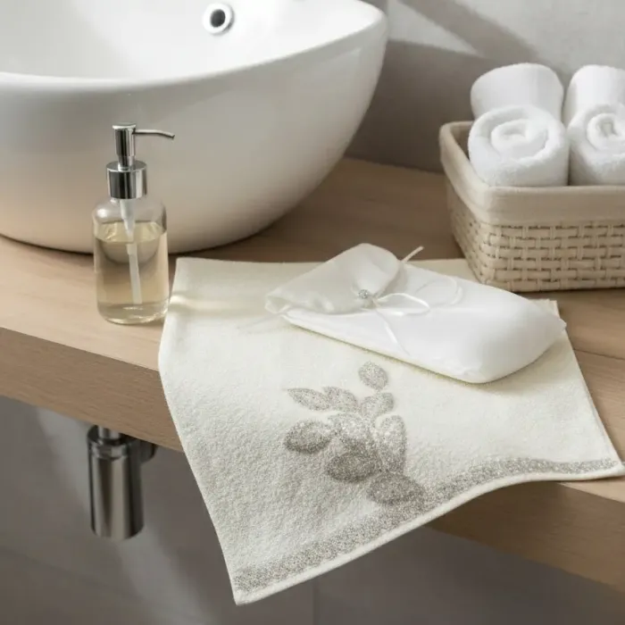 Karen Çeyizlik Keseli Havlu - 2