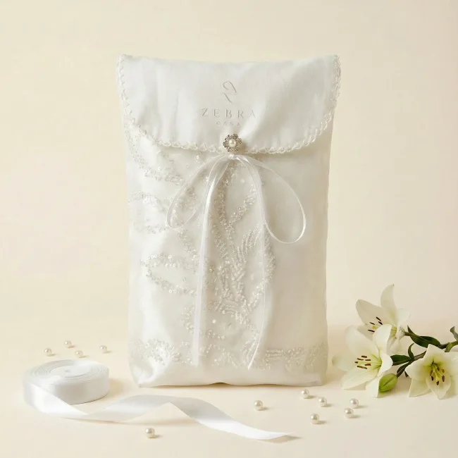 Karen Çeyizlik Keseli Havlu - 3