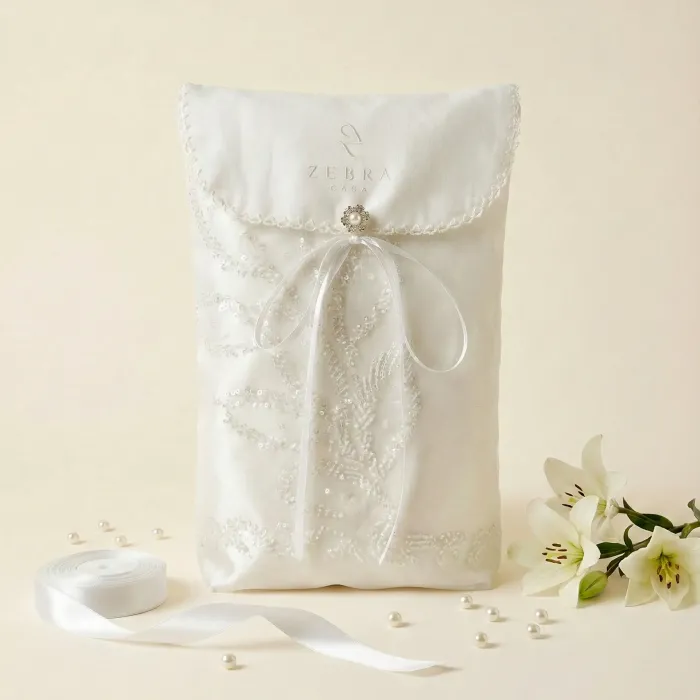 Karen Çeyizlik Keseli Havlu - 3