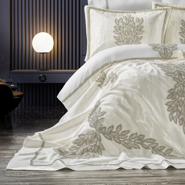 Karen Çift Kişilik Pike Seti / Krem - 3