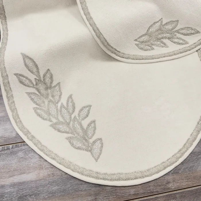 Karen İkili Oval Paspas Takımı / Krem - 3