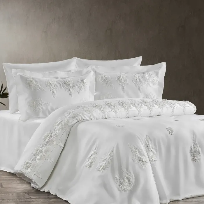 Laira 6 Parça Dantelli Nevresim Takımı - 1