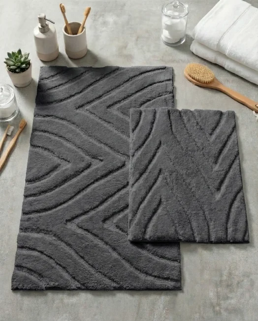 Lana Pamuk Paspas Seti / Koyu Gri - 1