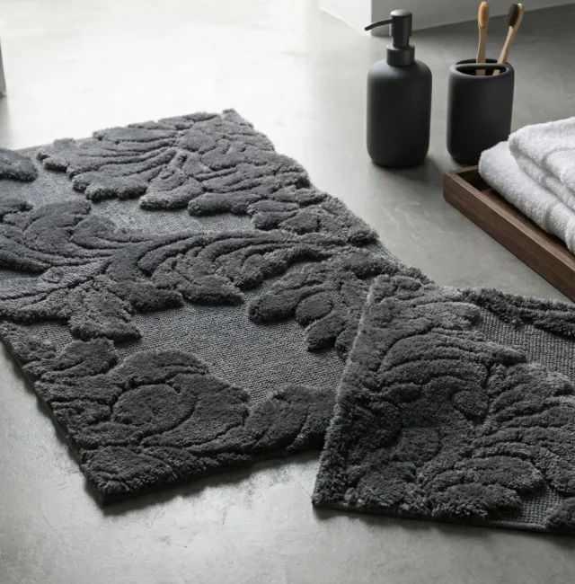 Lavil 2'li Pamuk Paspas Takımı / Koyu Gri - 2