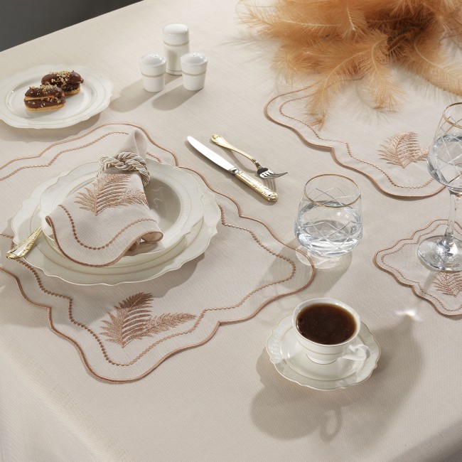 Leaf 2'li Peçete Bej/bej - Zebra Casa (1)