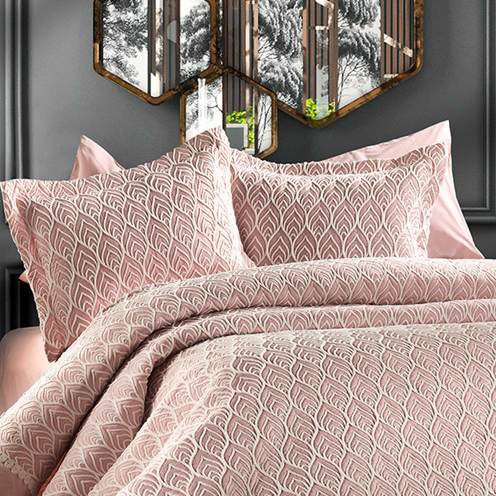 Leaf Pudra Yatak Örtüsü Premium Yatak Örtüleri Zebra Casa 0