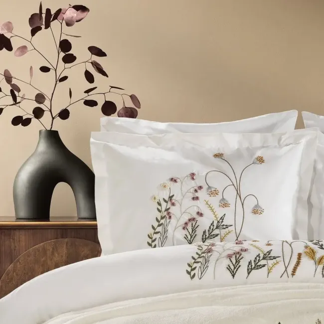 Lenora Çift Kişilik Battaniye Seti / Krem - Zebra Casa (1)