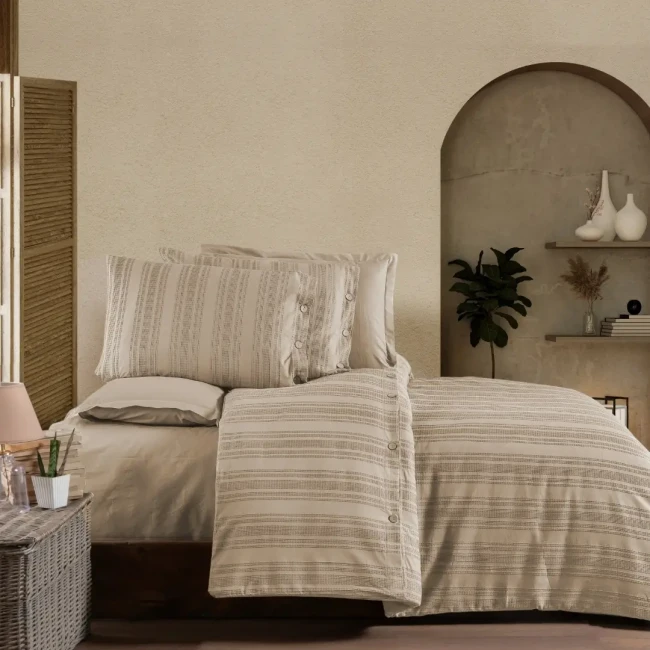 Likya Çift Kişilik Nevresim Takımı / Bej