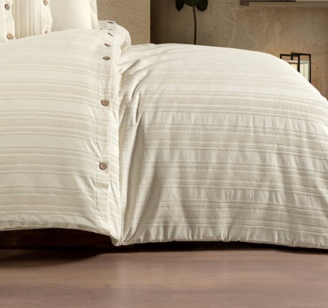 Likya Çift Kişilik Nevresim Takımı / Krem - Zebra Casa (1)