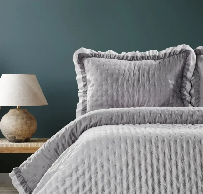 Lima Çift Kişilik Yatak Örtüsü / Gri - Zebra Casa (1)