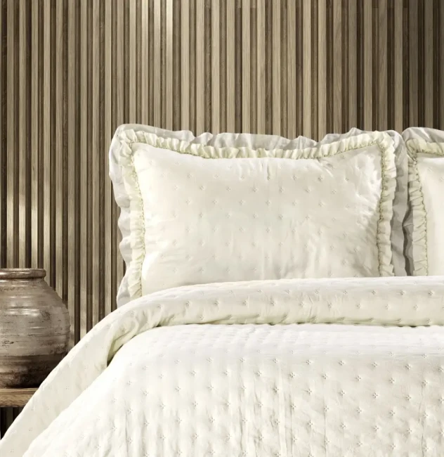 Lima Çift Kişilik Yatak Örtüsü / Krem - Zebra Casa (1)