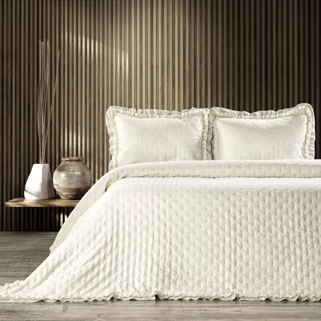 Lima Çift Kişilik Yatak Örtüsü / Krem - Zebra Casa