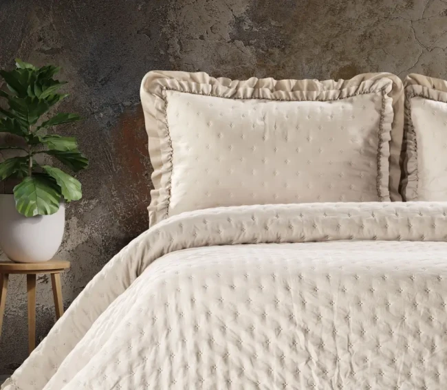 Lima Tek Kişilik Yatak Örtüsü / Bej - Zebra Casa (1)