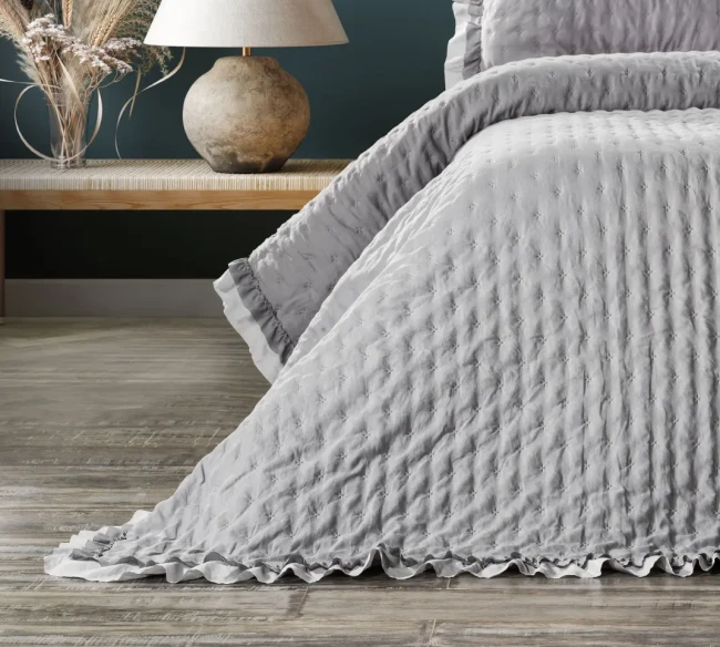 Lima Tek Kişilik Yatak Örtüsü / Gri - Zebra Casa (1)