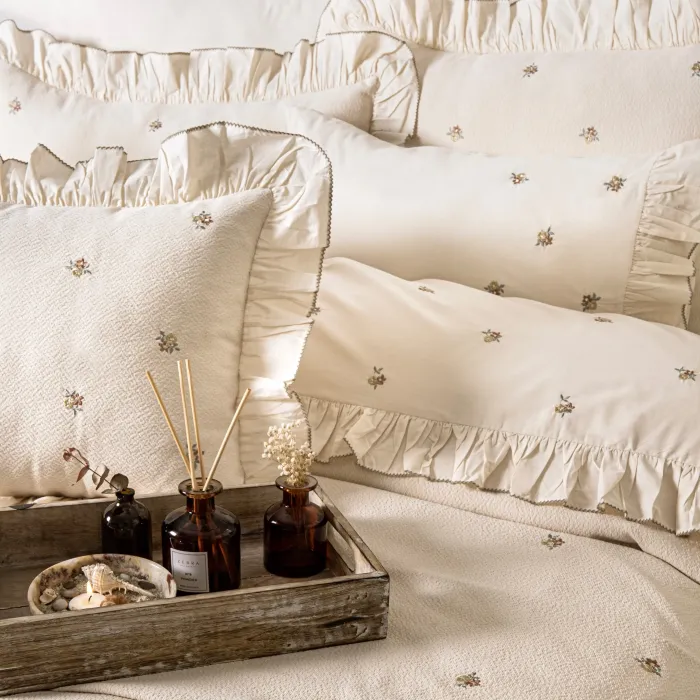 Lottie Nakışlı Pike Takımı / Cappuccino - 5