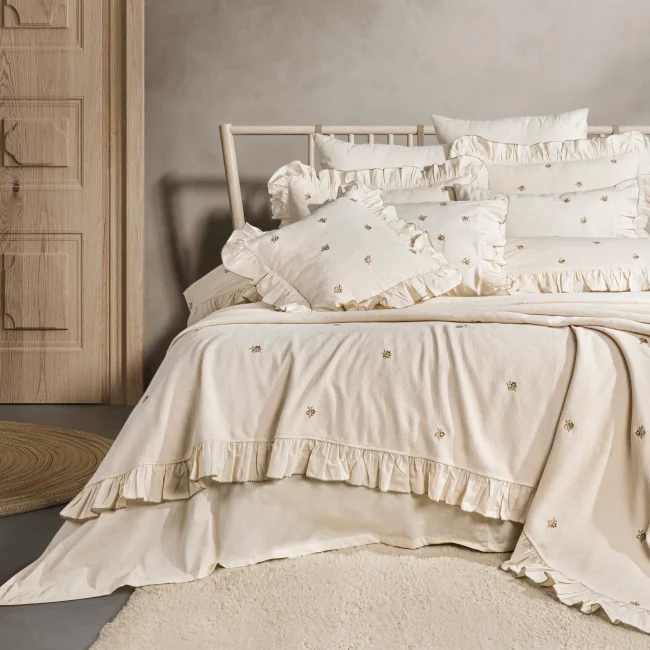 Lottie Nakışlı Pike Takımı / Cappuccino - 2